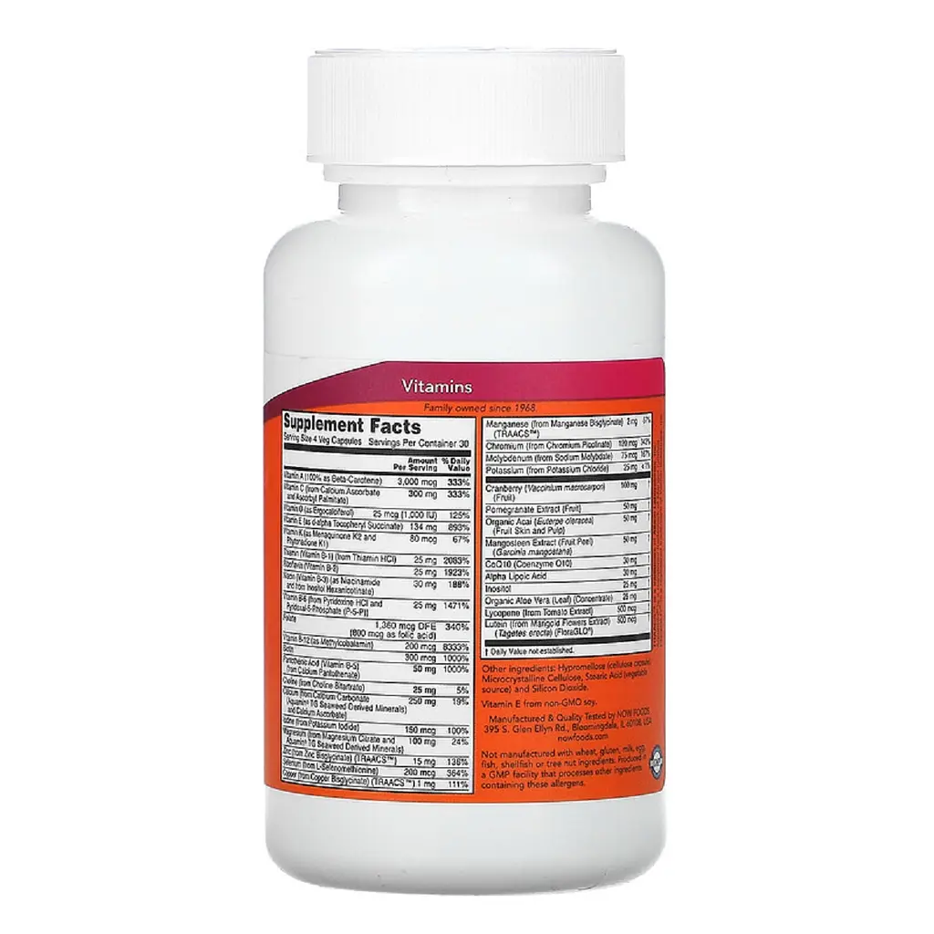 Комплекс для женщин Now Foods Eve Capsules Superior Women's Multi 120 растительных капсул - фото 2