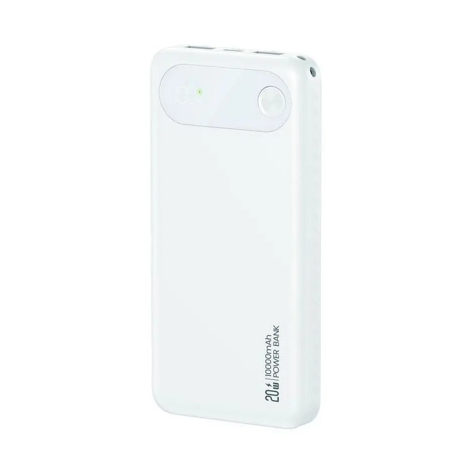 Зовнішній акумулятор Usams CD249 PB80 PD20W Digital Display Fast Charging 10000mAh білий