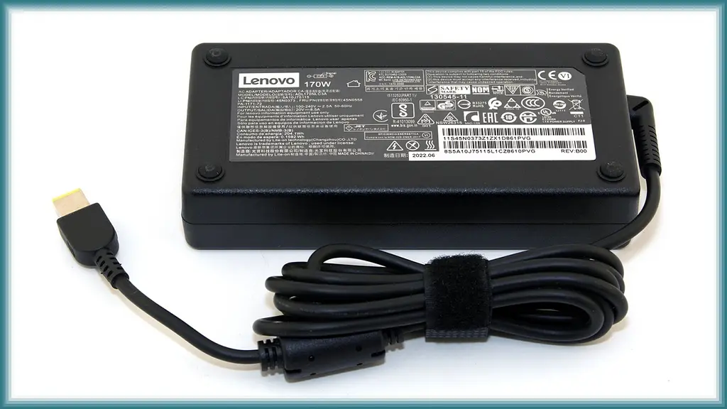 Блок живлення для ноутбука Lenovo 20V 8.5A роз'єм прямокутний з центр. піном ORG - фото 2