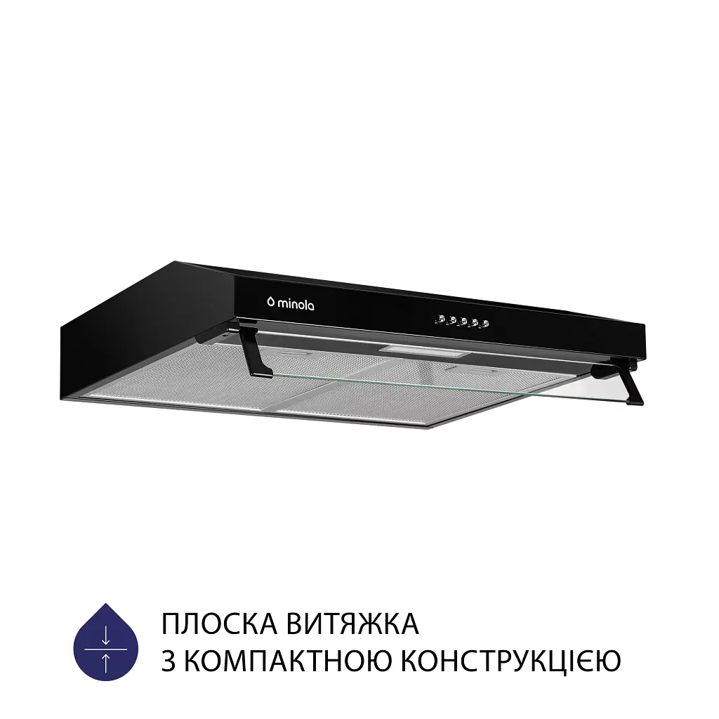 Витяжка плоска Minola HPL 614 BL - фото 2