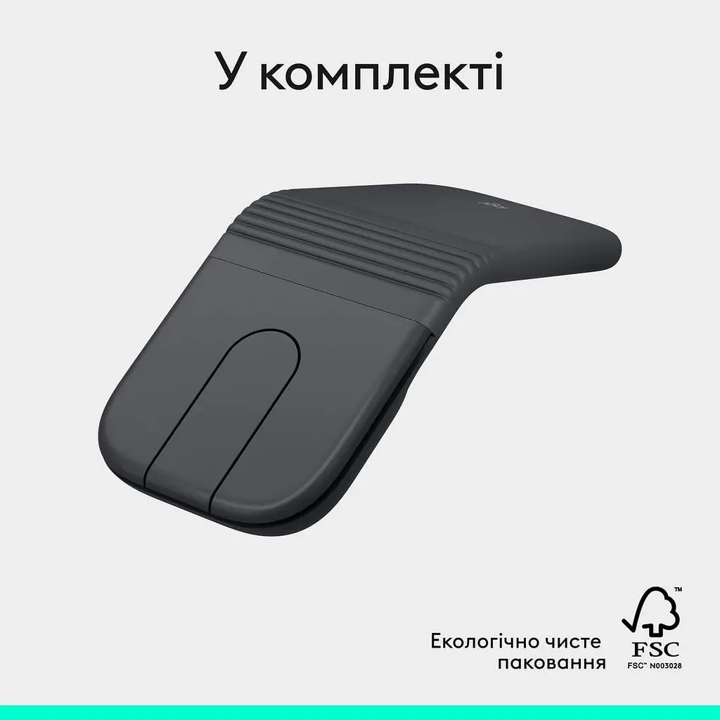 Миша Logitech Mobi Fold Wireless Mouse Graphite (910-007604) - фото 2