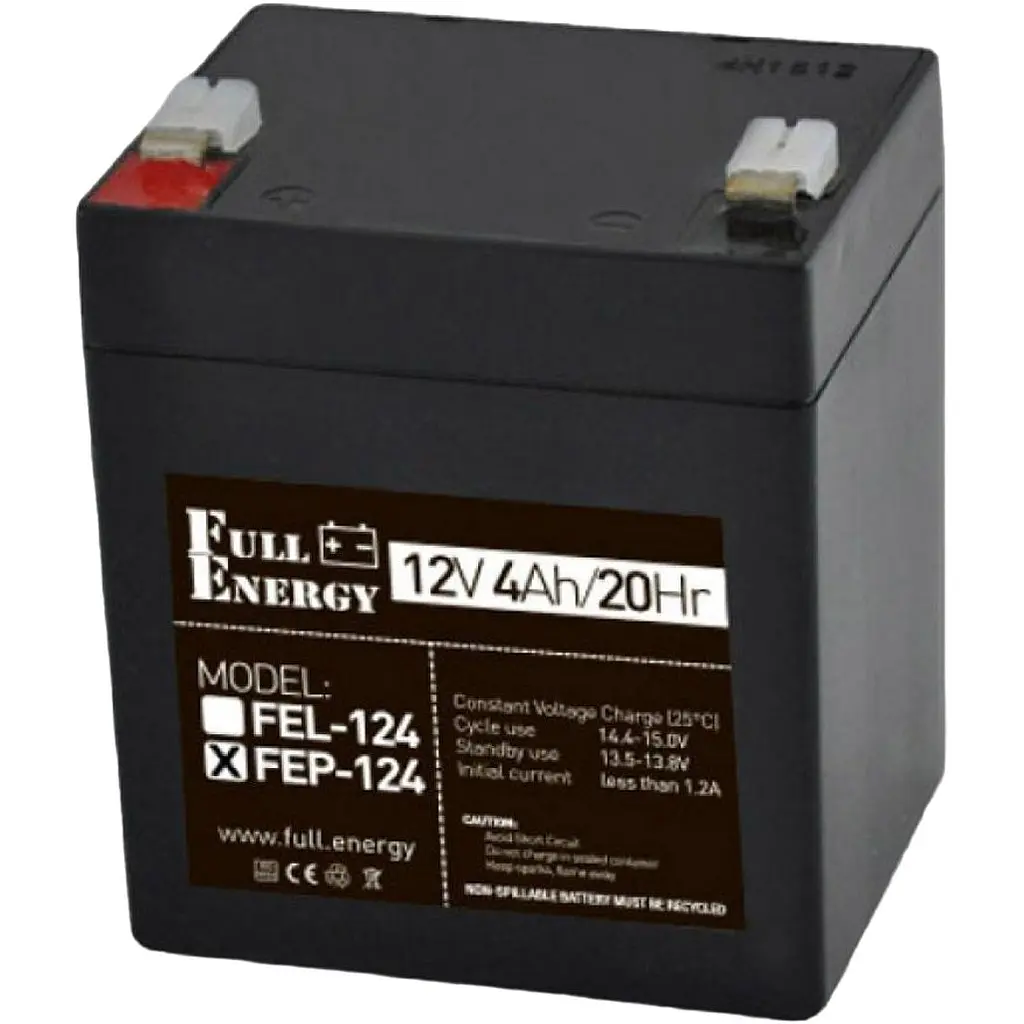 Акумулятор Full Energy FEP-124 AGM 12V (12V/4Ah/48Wh) [112118] - фото 2