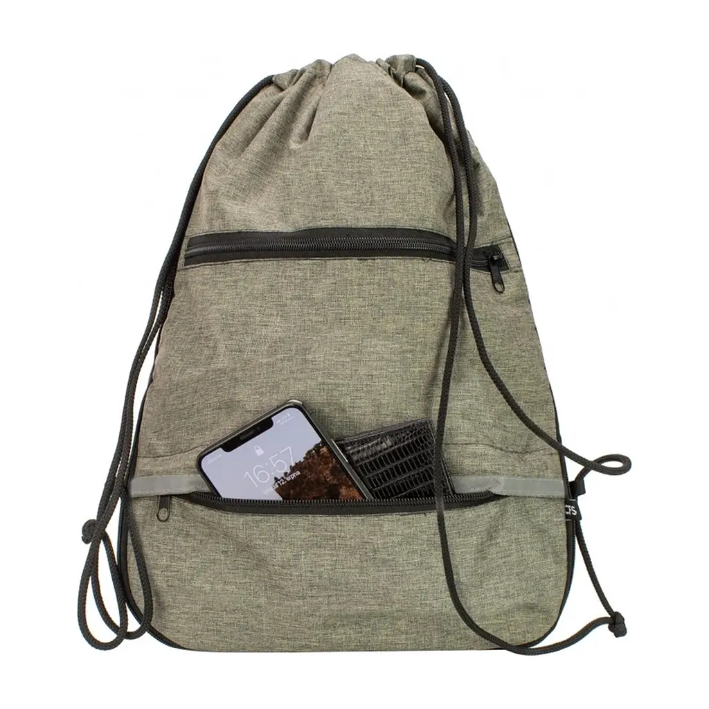 Сумка для взуття Cool For School з 2 блискавками з розширенням унісекс Коричнева (CF85759-07) - фото 2