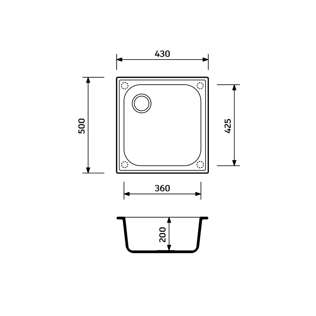 Кухонна мийка Adamant COMPACTA mokko 430x500x200 мм, без крила 43 см - фото 2