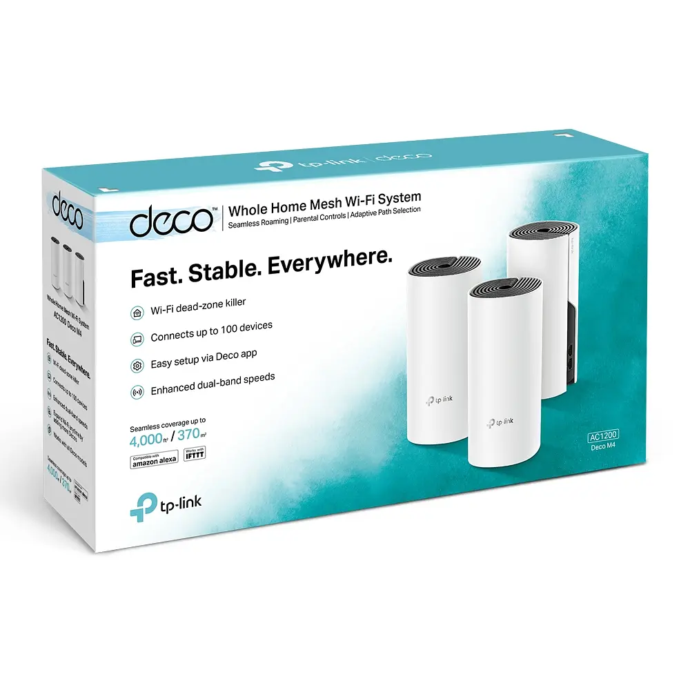 TP-Link DECO M4 AC1200[Маршрутизатор DECO M4 3PK AC1200 2xGE LAN/WAN MU-MIMO MESH] - фото 5