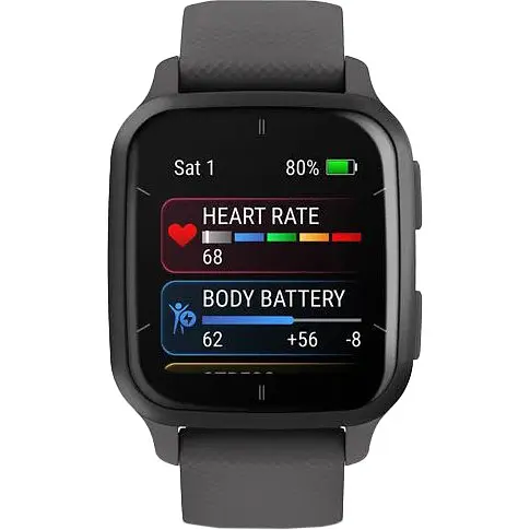 Смарт-годинник Garmin Venu Sq 2 Slate Aluminum Bezel with Shadow Gray Case and Silicone Band (010-02701-00/10/80) - фото 6