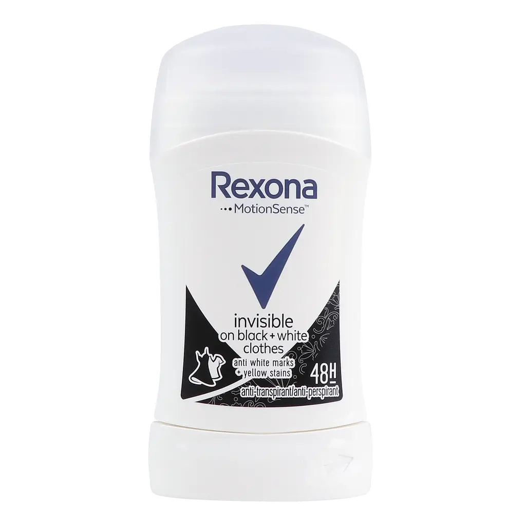 Антиперспірант Rexona Invisible On black+white стік 40 мл - фото 2