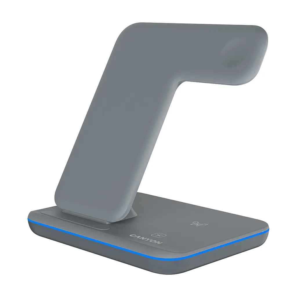 Зарядний пристрій Canyon WS-303, 3in1 Wireless Dark Grey (CNS-WCS303DG) - фото 2