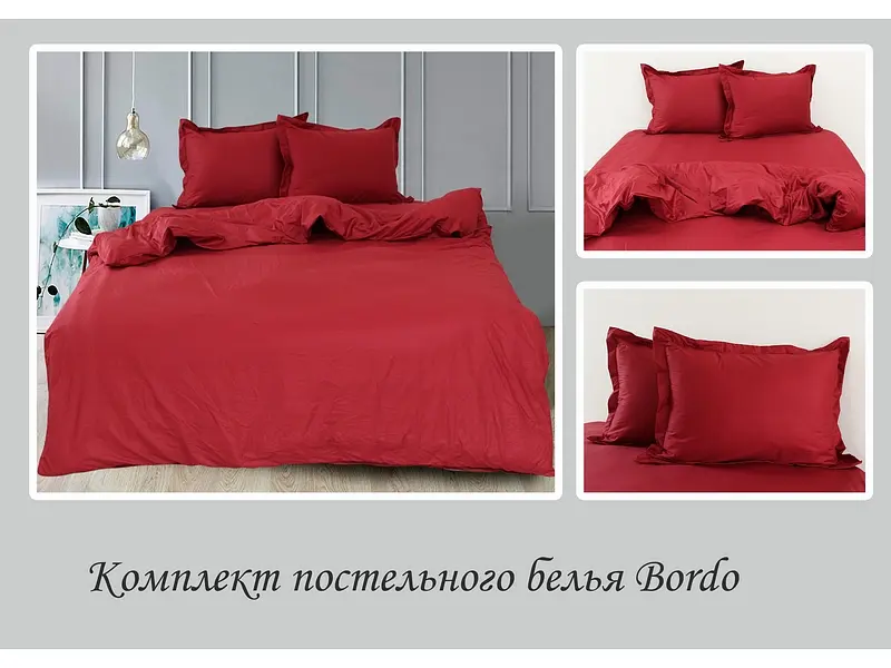 Постільна білизна (Bordo) Сімейний TAG tekstil pbe0028212 - фото 5