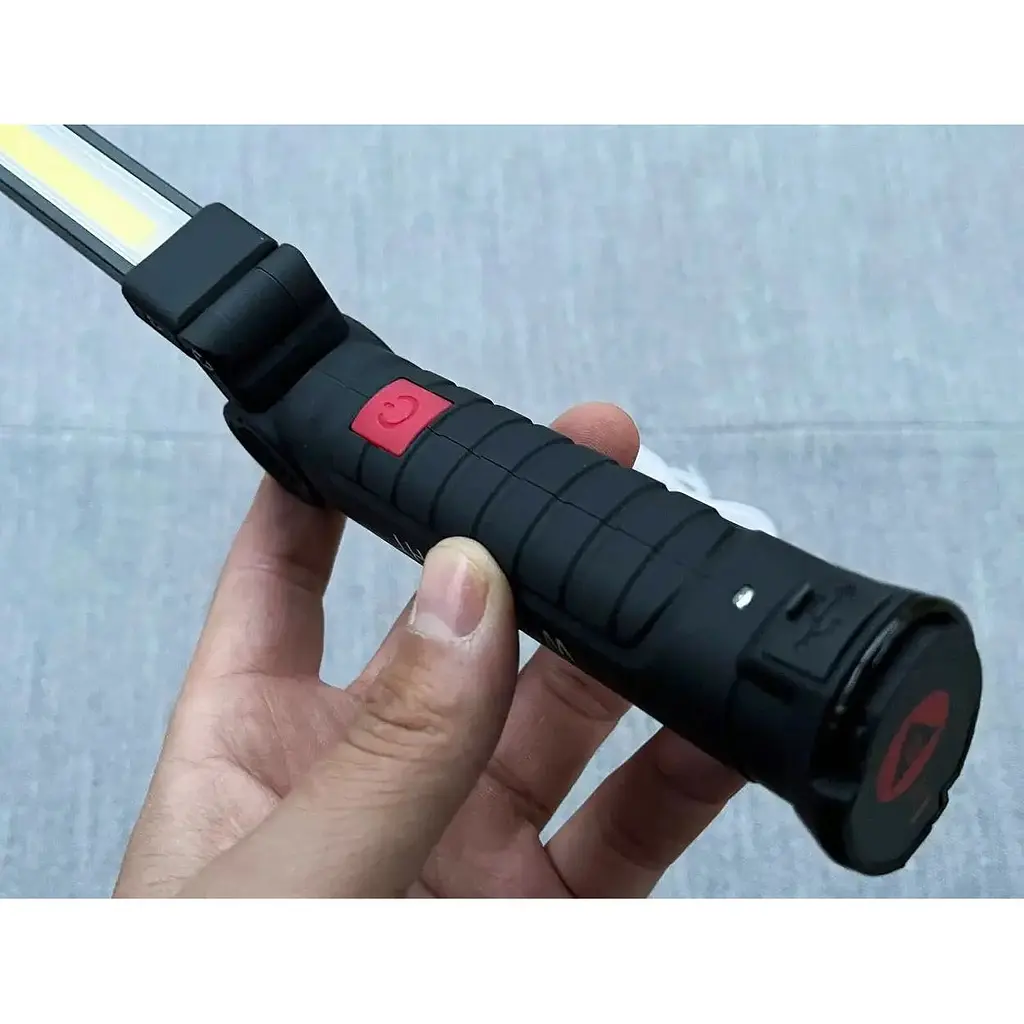 Светильник Worklight W-52 18650 с магнитом и крючком аккумуляторный фонарь с красным и белым светом - фото 9