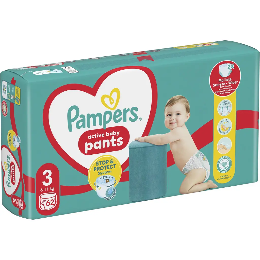 Подгузники-трусики Pampers Active Baby Pants Размер 3 (6-11 кг) 62 шт. - фото 2