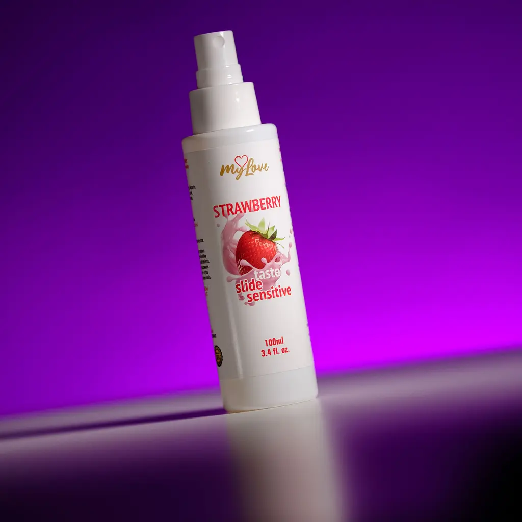 Інтимний гель-лубрикант - MyLove Taste Slide Sensitive Strawberry, 100 мл - фото 2