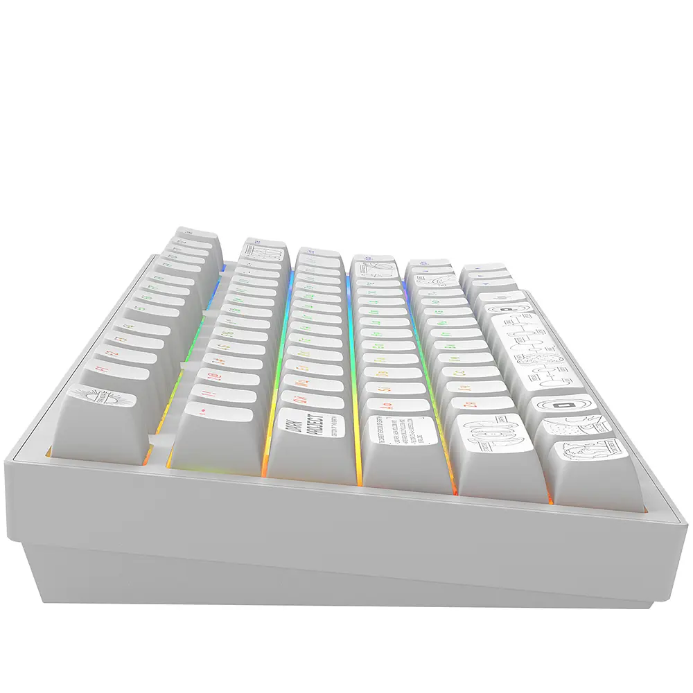 Игровая беспроводная клавиатура Dark Project ALU81 Terra Nova ENG/RUS (DPKB_NOVA_81_ANSI_WHITE_UA) - фото 6