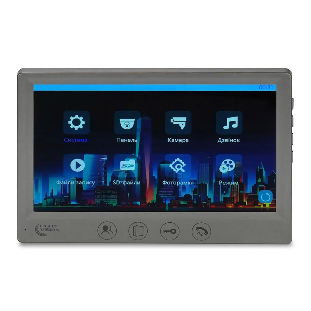 Відеодомофон 7" Light Vision AMSTERDAM FHD Grey (82-00237) - фото 2