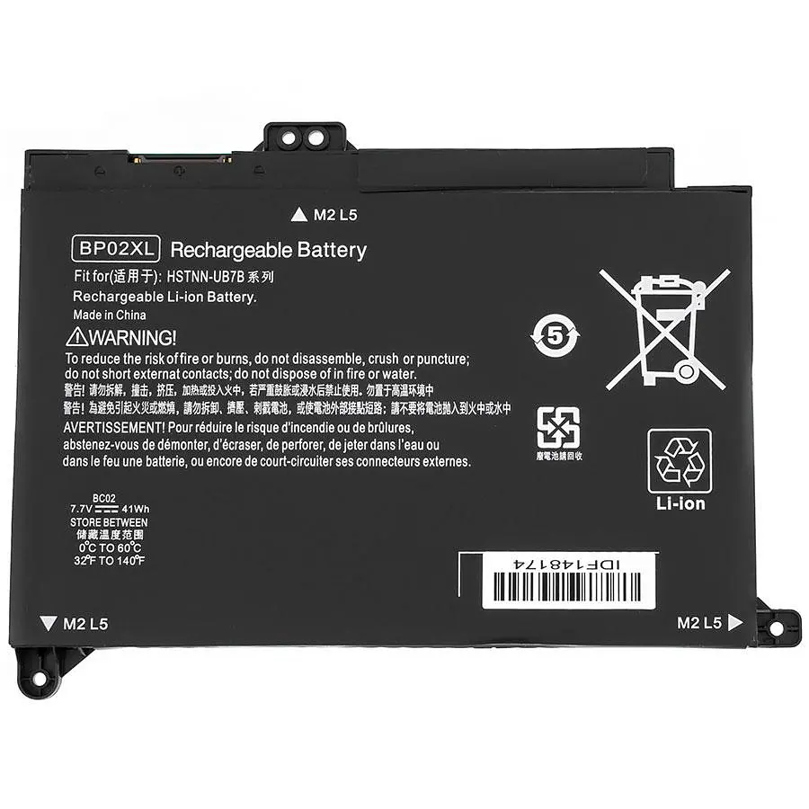 Батарея Hewlett Packard для ноутбука HP BP02XL (Pavilion 15-AW000 15-AU series) 7.7V 41Wh Чорний - фото 2