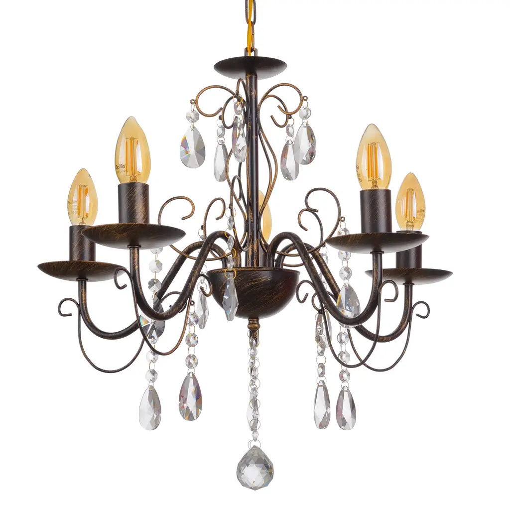 Люстра подвесная Brille свеча Е14 40W G (BCL-734S/5) - фото 5