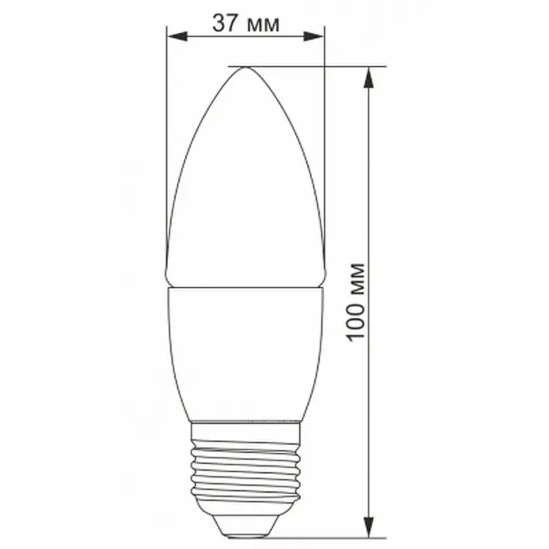 Лампочка Videx LED C37e 7W E27 4100K (VL-C37e-07274) - фото 2