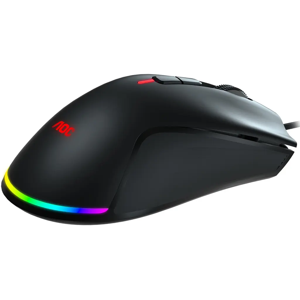 Мишка AOC GM530 ігрова, 16000dpi., 7кн., RGB PMW3389 Kailh switch чорна - фото 4