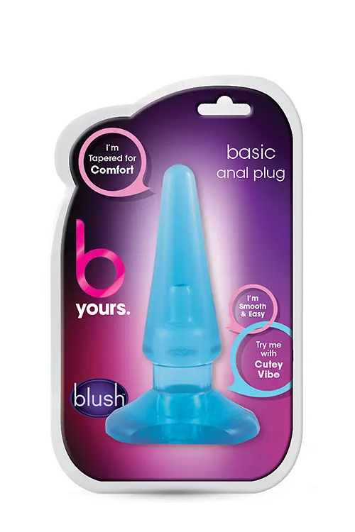 Анальний плаг B yours Basic Anal Plug Blue - фото 2