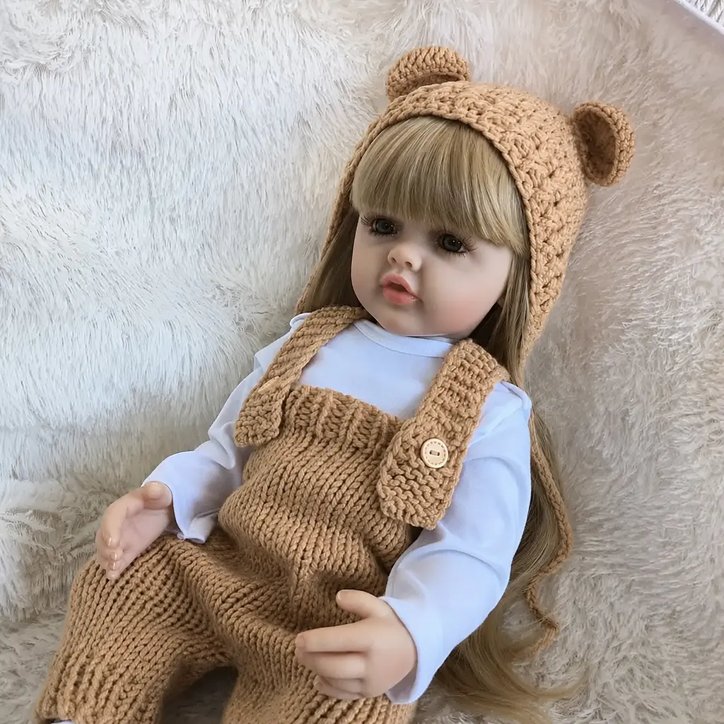 Реалістична Кукла Реборн 55 см повністю вінілова Doll Reborn Baby К0100326 - фото 2