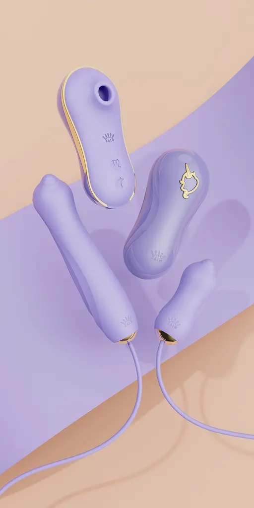 Набір секс-іграшок Zalo Rose Series Unicorn Set 3-in-1 3 шт. фіолетовий - фото 13