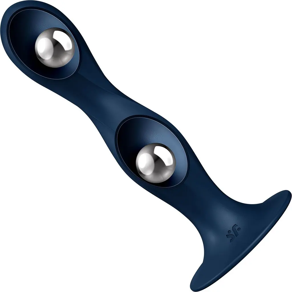 Фаллоимитатор Satisfyer Double Ball-R 17.7 см синий - фото 4
