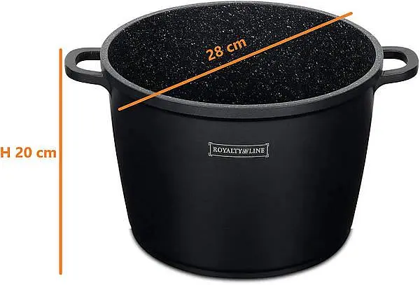 Кастрюля с крышкой Royalty Line RL-AD28ML мраморное покрытие 28 см 10.5 л - фото 3
