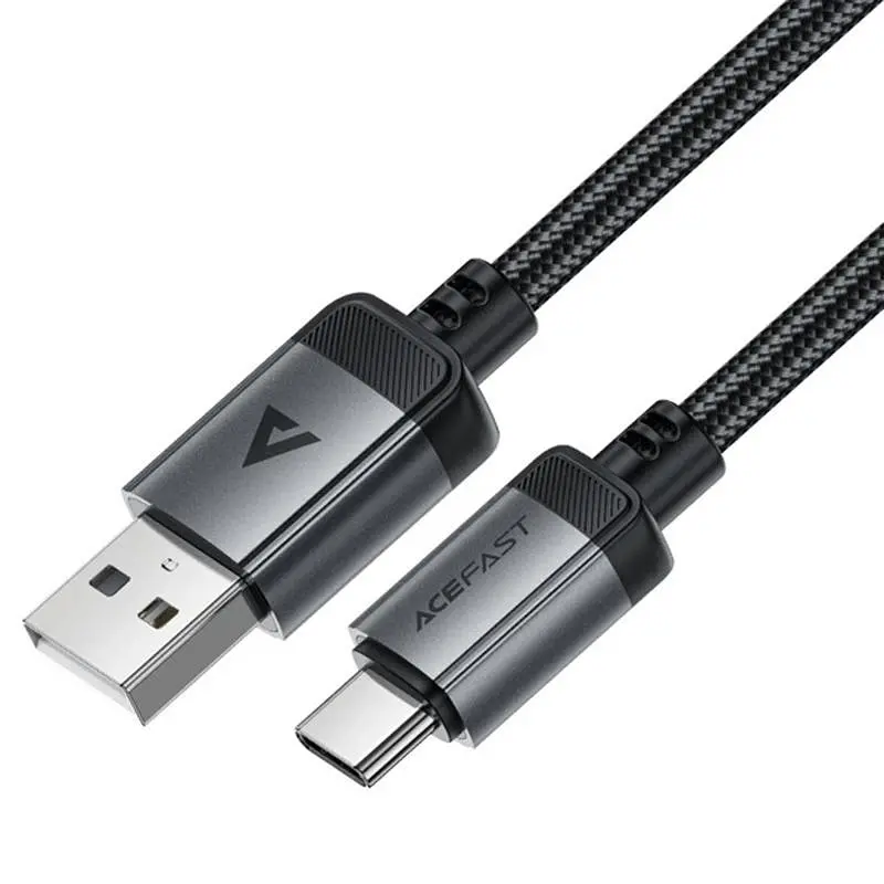 Дата кабель Acefast C20-04 USB to Type-C 3A (1.2m) Black - фото 3