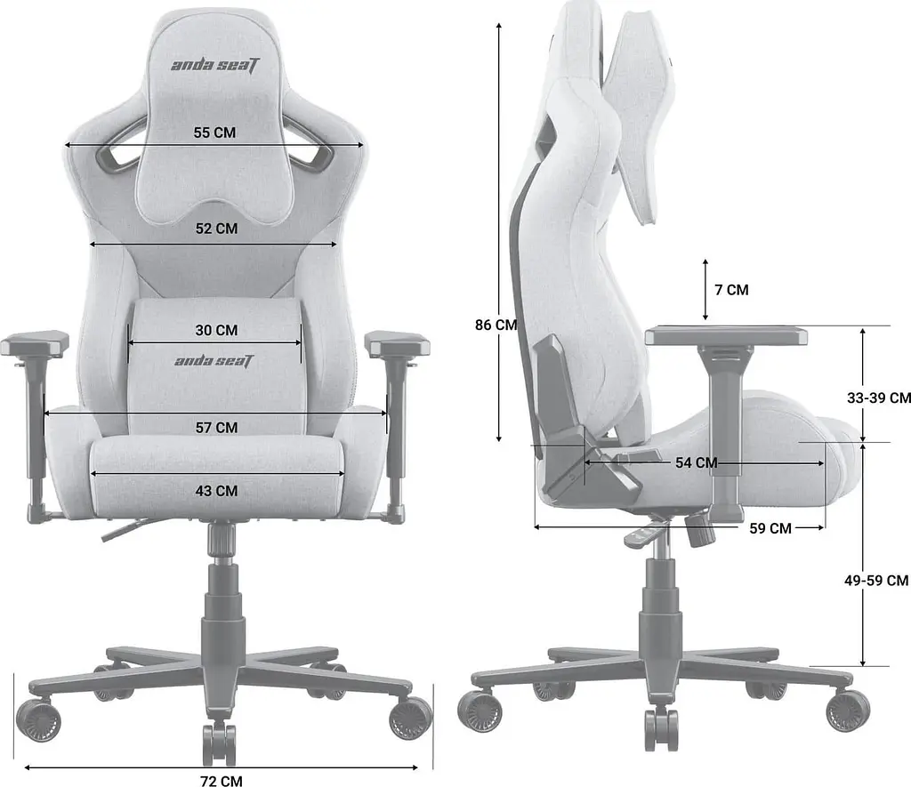 Игровое кресло Anda Seat Kaiser Frontier XL Grey (AD12YXL-17-G-F-G02) - фото 9