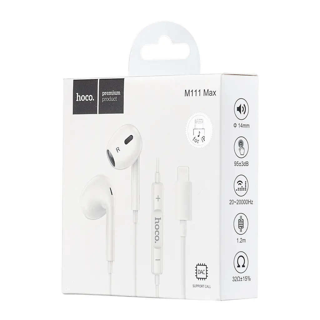 Навушники Hoco M111 Max Primero digital headset iP White - фото 2