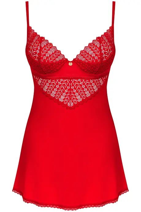 Комплект Obsessive Ingridia chemise (Червоний, XS/S) Obsessive 100418 96956 - фото 3