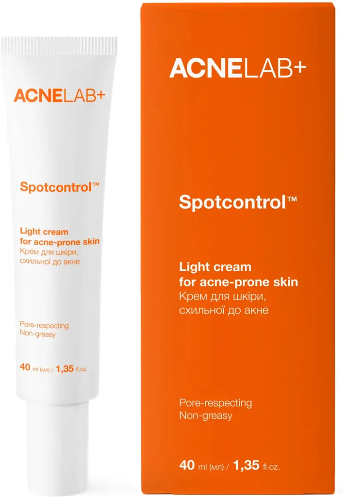Крем для обличчя, схильної до акне ACNELAB+ Spotcontrol Light Cream, 40 мл