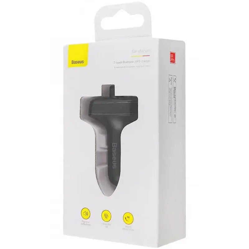 АЗП FM модулятор Baseus S-09 Overseas Edition 3.4A (2USB-A) (CCMT000301) Black - фото 4