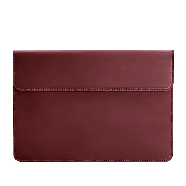 Шкіряний чохол-конверт BlankNote на магнітах для MacBook 14 Бордовий Crazy Horse - фото 5