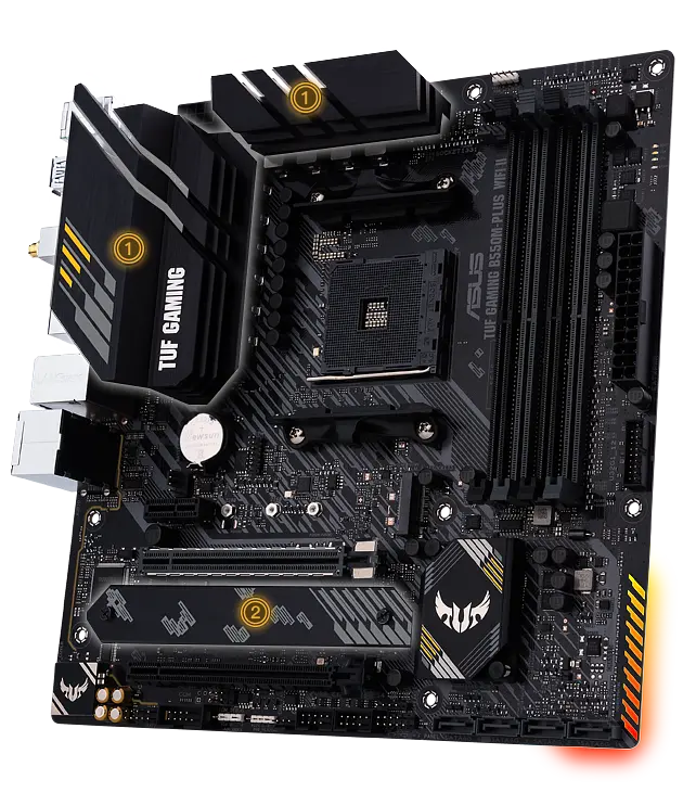 Материнська плата Asus B550-Plus II TUF Gaming Wi-Fi Socket AM4 (TUF GAMING B550-PLUS WIFI II) Б/В - фото 2
