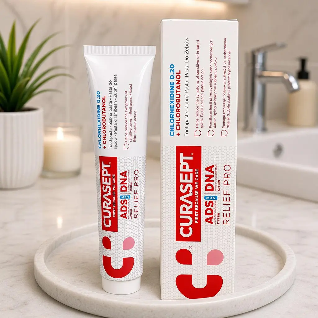 Зубна паста Curasept Relief PRO (заспокійлива) 0,20% хлоргексидин 75 мл