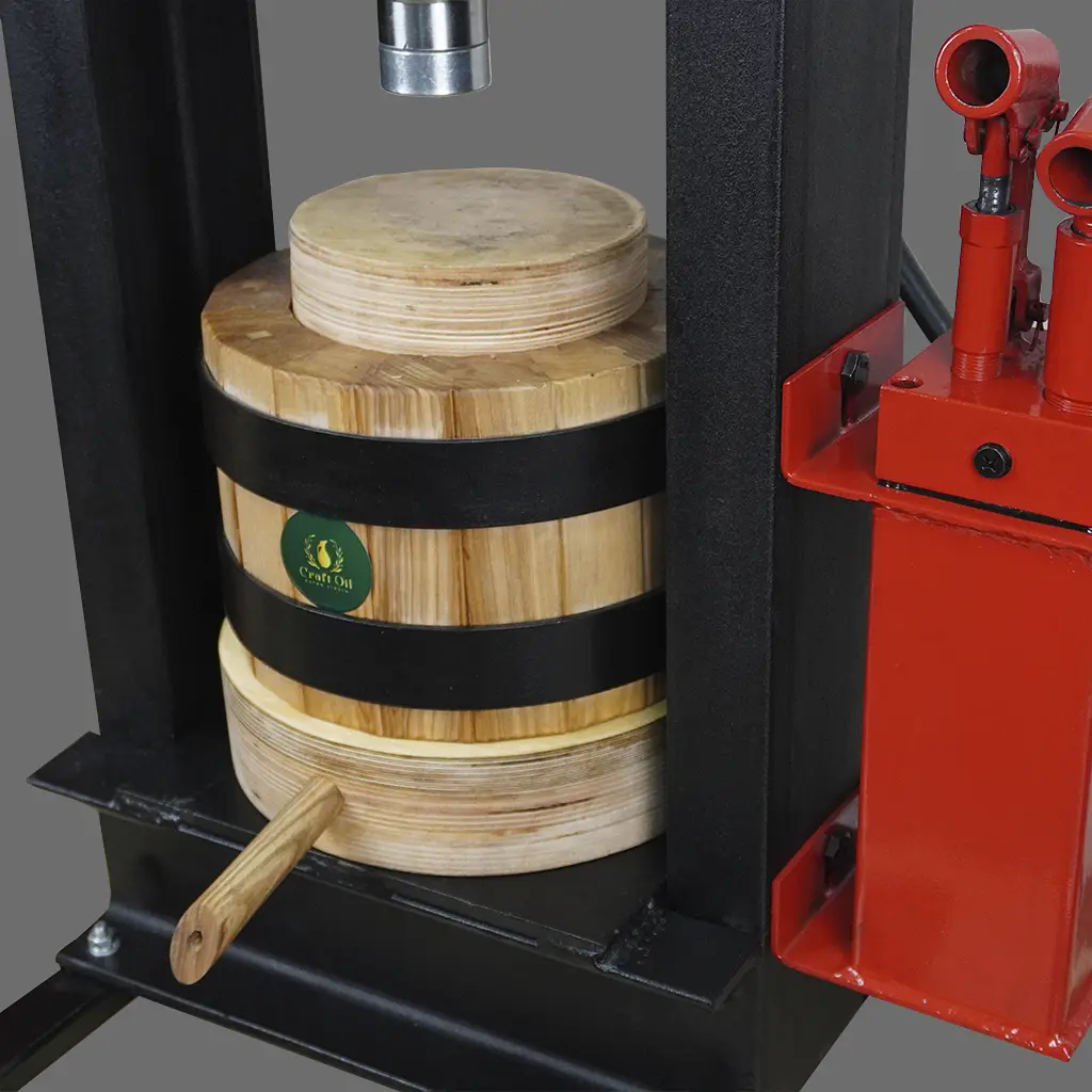 Гідравлічний маслопрес 50 тонн Комбо швелерний CraftOil з дерев'яною бочкою на 3 л - фото 2