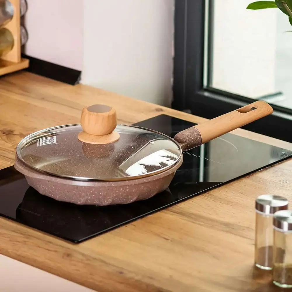 Сковорода універсальна MGC алюмінієва 24 см з антипригарним покриттям, кавовий MGC HP-4-423CO - фото 2