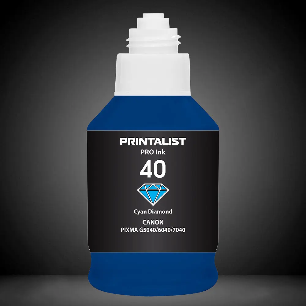 Чорнило PRINTALIST GI-40 для Canon G5040/G6040 190г Cyan водорозчинне (PL40C) - фото 5