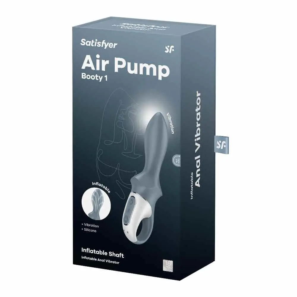 Вібратор Satisfyer Air Pump Booty 1, 17.5 см (сірий) - фото 6