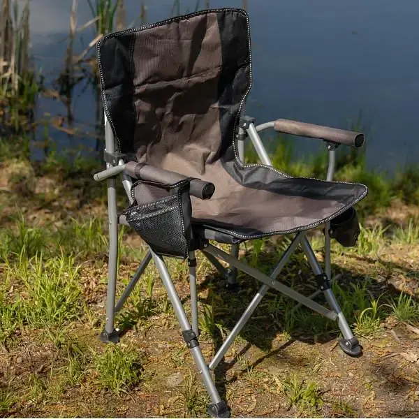Крісло туристичне Lugi розкладне з підлокітниками коричневе SJ-0054BR - фото 9