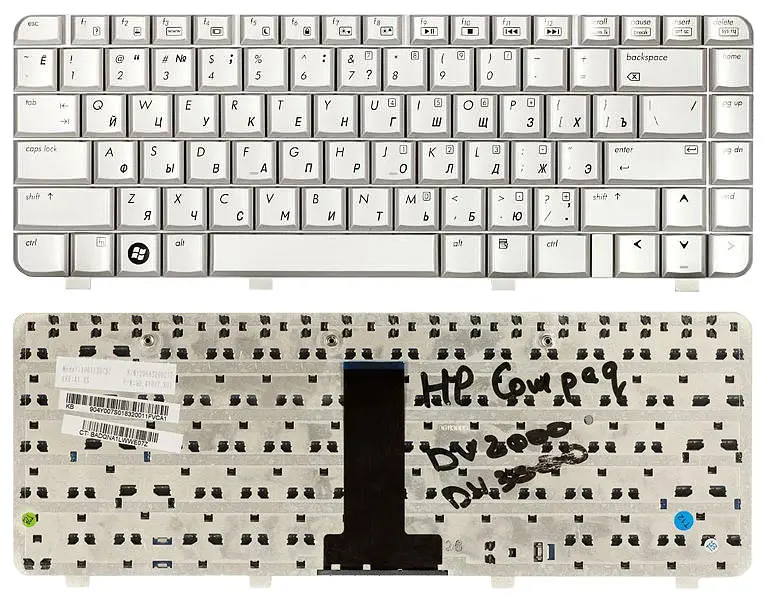 Клавіатура для ноутбука HP Pavilion DV2000, DV2100, DV2200, DV2300, DV2400, DV2500, DV2600 Silver - фото 3
