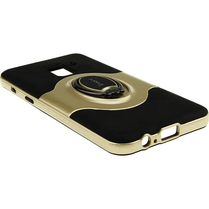 Чехол-накладка iPaky 360° Free Rotation Ring Holder case Samsung Galaxy A8 Plus A730F Gold - фото 3