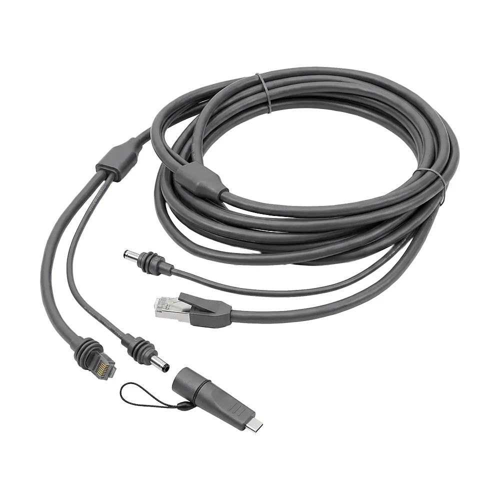 Кабель живлення та передачі даних 2 в 1 DC+Ethernet для Starlink Mini з перехідником Type-C 5м (73-01018)