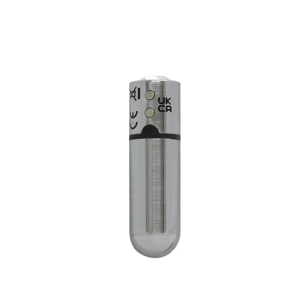 Віброкуля PowerBullet First-Class Bullet 2.5″ with Key Chain Pouch, Silver, 9 режимів вібрації - фото 5
