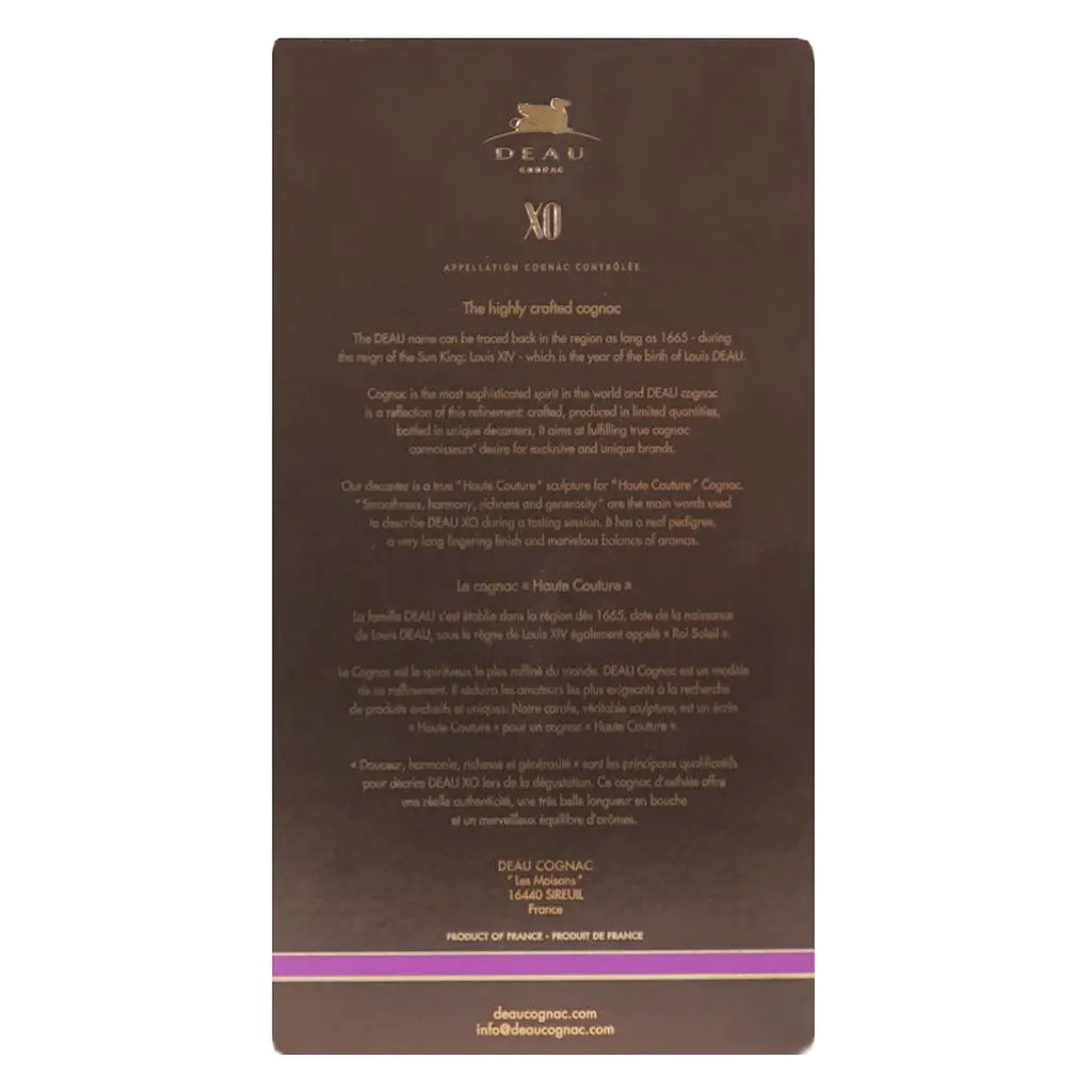 Уцінка. Коньяк Deau Cognac XO 40% 0.7 л у подарунковій упаковці - фото 8