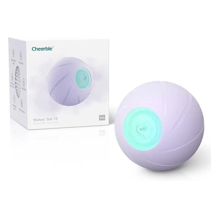 Інтерактивний м’ячик для собак Cheerble Wicked Ball PE C0722 (Фіолетовий) - фото 3