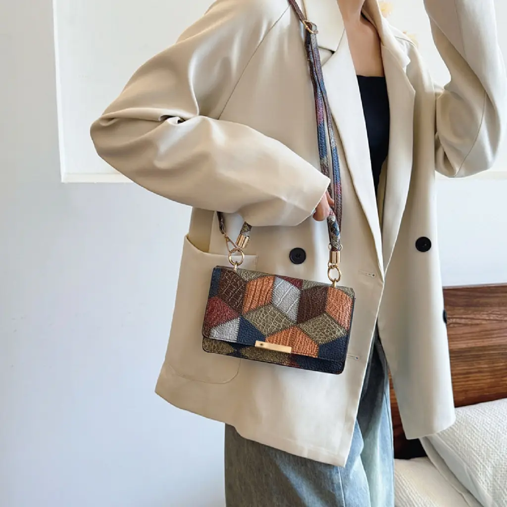 Жіноча сумка через плече крос-боді з екошкіри Lilly P2-15119230BL Мультиколор - фото 9