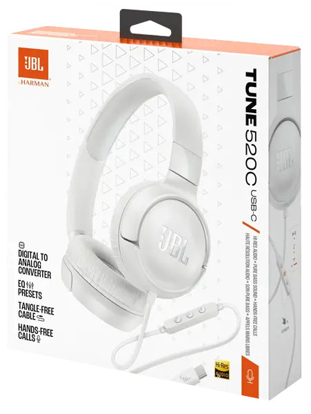 Гарнітура JBL TUNE 520C White (JBLT520CWHT) - фото 10