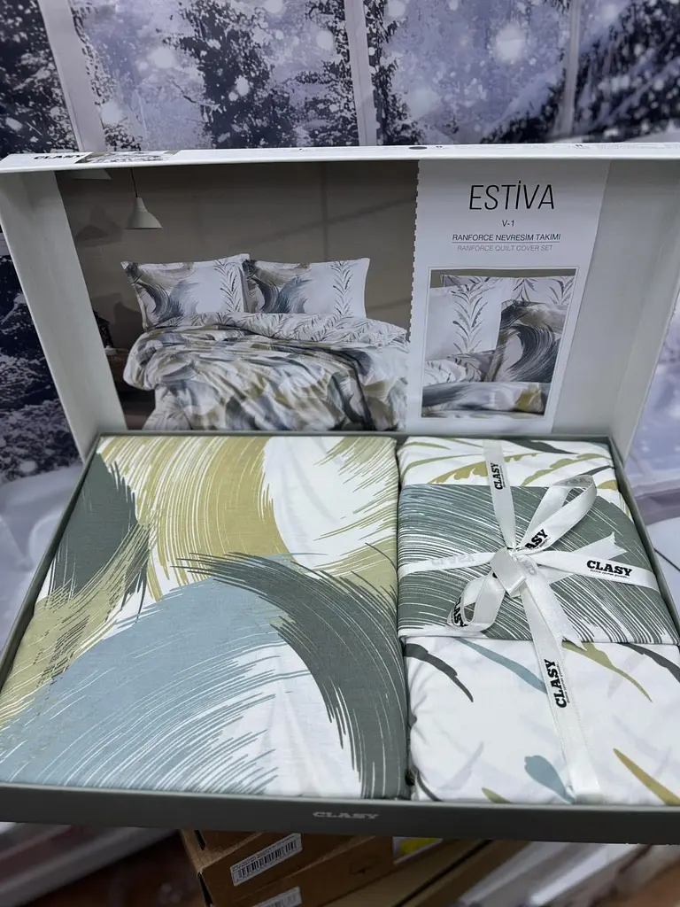 Постільна білизна Estiva V1 Yesil Ранфорс Clasy pbe0052086 - фото 3